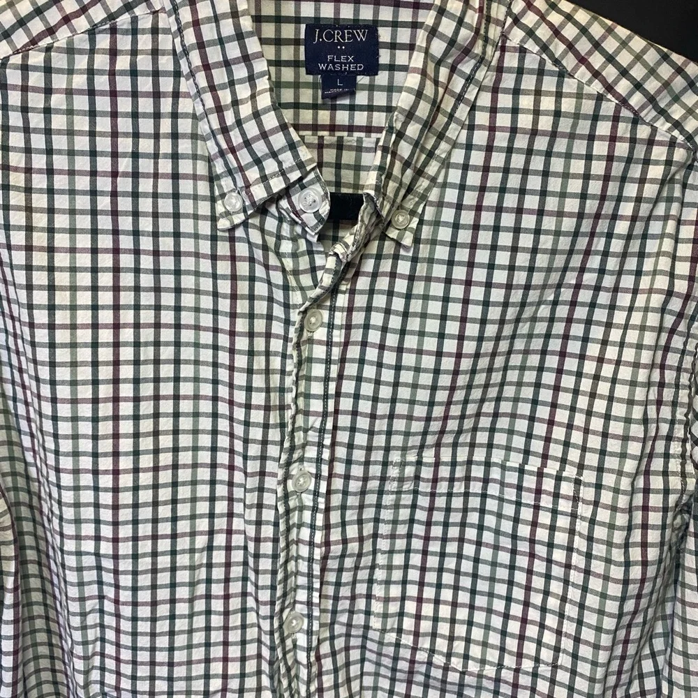J. Crew‎ Men's Checkered Button Down Shirt